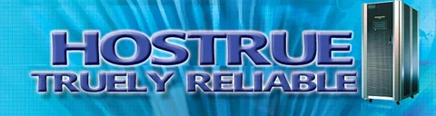 HosTrue Truely Reliable banner with a server