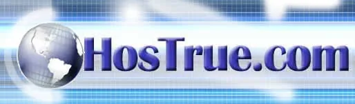 HosTrue.com logo with a globe