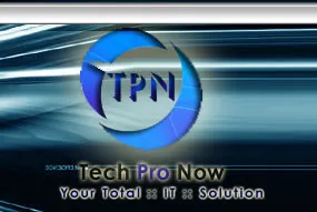 Tech Pro Now logo with the TPN ring on a light-streak background