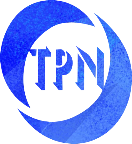 Blue brush-stroke TPN ring logo